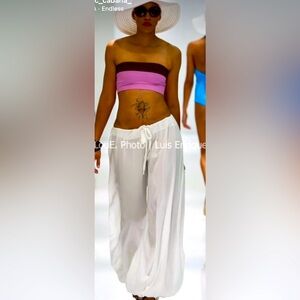 Organic cotton drawstring parachute pants. Designed & made w ❤️